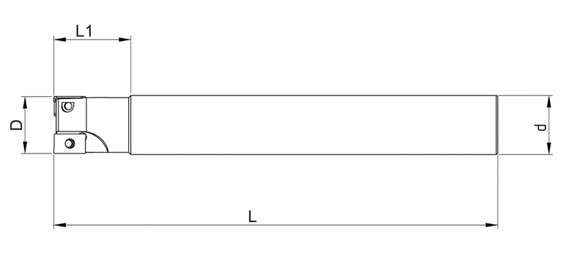 EXN03高進給铣刀直柄式